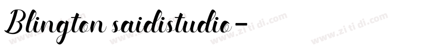 Blington saidistudio字体转换